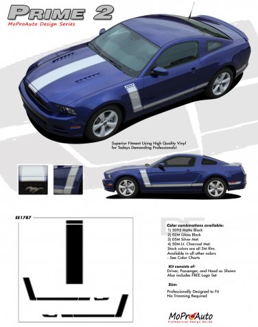 PRIME 2 : 2013-2014 Ford Mustang "BOSS 302" Style Vinyl Graphics Kit