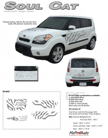 SOUL CAT : "Factory Style" Vinyl Graphics Kit for 2010 2011 2012 2013 KIA Soul