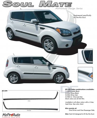SOUL MATE : Vinyl Graphics Kit for 2010 2011 2012 2013 KIA Soul
