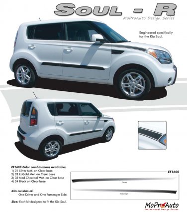 SOUL R : Vinyl Graphics Kit for 2010 2011 2012 2013 KIA Soul