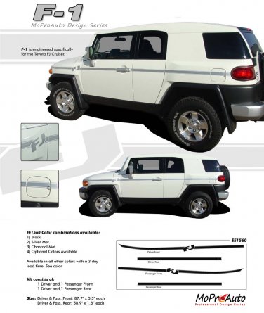 F1 : Body Accent Striping and Graphics Kit for 2007-2013 FJ Cruiser