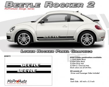 BEETLE ROCKER 2 : Lower Rocker Panel Vinyl Graphics Kit for 1998-2013 Volkswagen Beetle