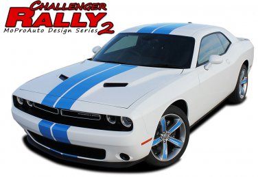 2018 2017 2016 2015 Challenger Rally Hood Racing Stripes 3M Vinyl Graphic Decals