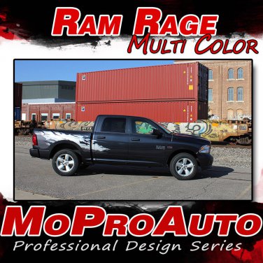 2017 Dodge Ram RAGE Multi-Color Truck Bed 3M Vinyl Graphics Decals Stripes M23