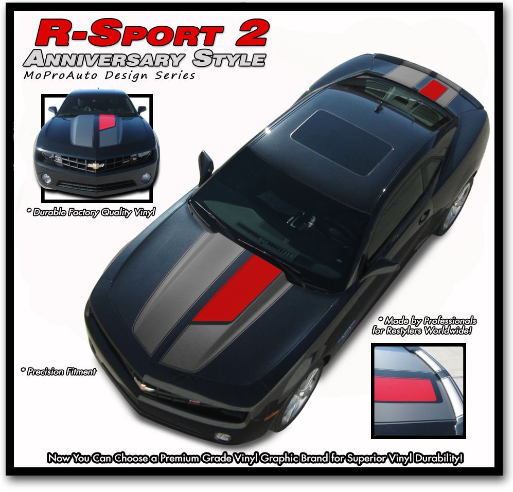 2014-2015 Camaro RS Anniversary Factory Racing Stripes Decals 3M Vinyl ...