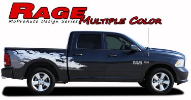 2009-2018 Dodge Ram RAGE Multi-Color Truck Bed 3M Vinyl Graphics Decals Stripes