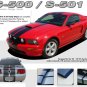 Complete 10 Inch Wide Racing Rally Stripes Decals Graphics 2005-2009 GT Mustang
