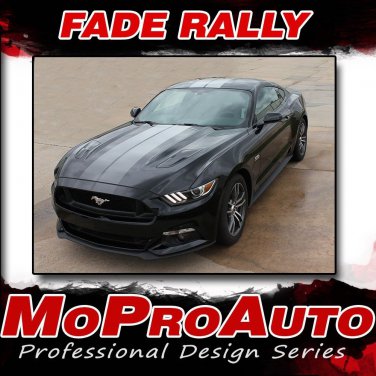 2015 2016 2017 Ford Mustang Hood Racing Stripe FADE RALLY Vinyl Graphic 3M Decal