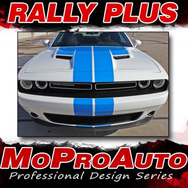 2016 2017 2018 Challenger RALLY PLUS Racing Stripe 3M Vinyl Graphic Hood Decal