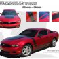 Dominator Boss Style Hood Sides 3M Stripe Graphic Decal 2011-2012 Ford Mustang