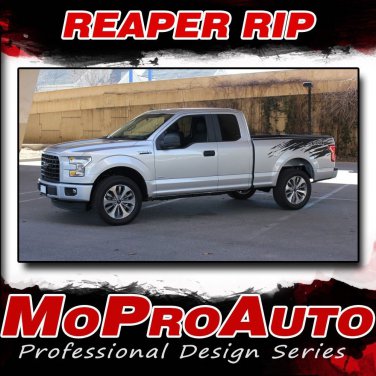 2017 Ford F-150 Side Truck Bed RIP 4X4 Mudslinger Vinyl Graphic Stripe Decal Kit