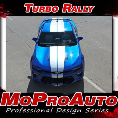 2016-2018 Chevy Camaro Dual Racing TURBO RALLY Stripes Vinyl Graphic Decal RS