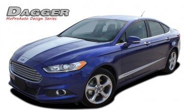 Ford Fusion 2013-2017 Dagger Hood & Lower Door Stripe Decal Graphic Pro 3M Vinyl
