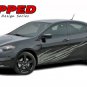 2013-2016 Dodge Dart RIPPED Low Side Door Splash 3M Vinyl Stripes Decal Graphics
