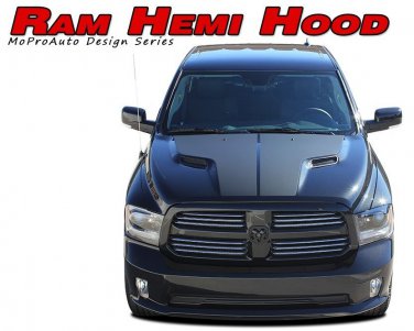 Factory Style Hemi Hood Vinyl Graphics 3M Pro Decals Stripes 2009-2017 Dodge Ram