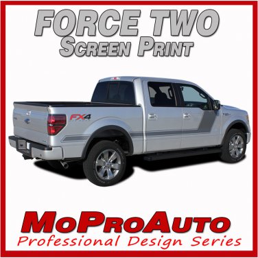 2009 F-150 FORCE TWO Screen Print Side Hockey Decals Stripes Vinyl Graphics 29L