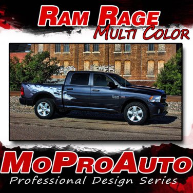 2016 Dodge Ram RAGE Multi-Color Truck Bed 3M Vinyl Graphics Decals Stripes M21