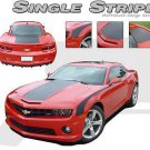 Wide Middle Hood w/ Side Rally Racing Stripe Trim Decal Graphic 2010-2013 Camaro