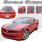 Wide Middle Hood w/ Side Rally Racing Stripe Trim Decal Graphic 2010-2013 Camaro