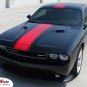 Redline Center Hood Rally Racing Stripe Decal Graphic 2011-2014 Dodge Challenger