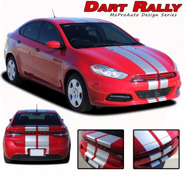 2013-2016 Dodge Dart Rally Racing Stripes Hood Vinyl Graphics Decals Striping