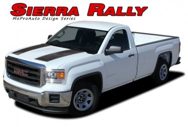 Split Rally Hood Vinyl Graphics Stripes 3M Decals 2014-2016 2017 2018 GMC Sierra