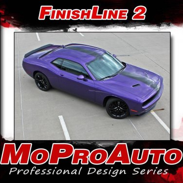 Challenger 15-2016 Center REDLINE Rallye Racing Stripes Hood Decal Vinyl Graphic