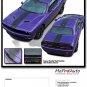 Challenger 15-2016 Center REDLINE Rallye Racing Stripes Hood Decal Vinyl Graphic
