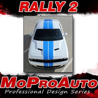 2017 Challenger RALLY 10" Inch Racing Stripe 3M Pro Vinyl Graphic Hood Decal 205