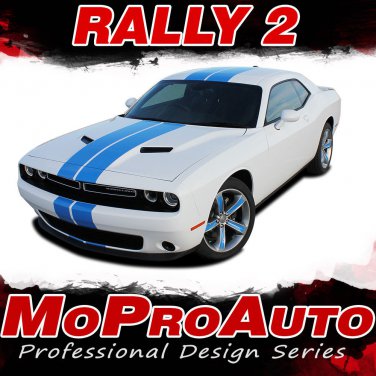 2015 Challenger RALLY 10" Inch Racing Stripe 3M Pro Vinyl Graphic Hood Decal 201