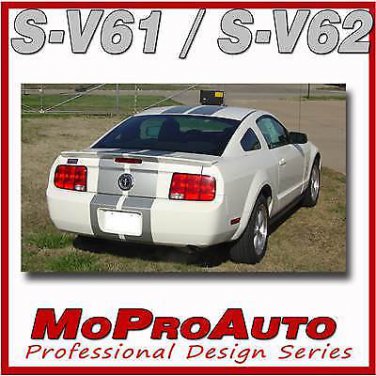 Mustang V6 Racing Rally Stripes Decals - 3M Pro Vinyl Graphics 2008 * 048