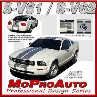 Mustang V6 Racing Rally Stripes Decals Graphics 2009 * 3M Pro Vinyl 679