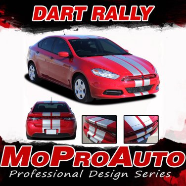 2014 Dodge Dart Rally Racing Stripes Hood Vinyl Graphics Decals Striping 856