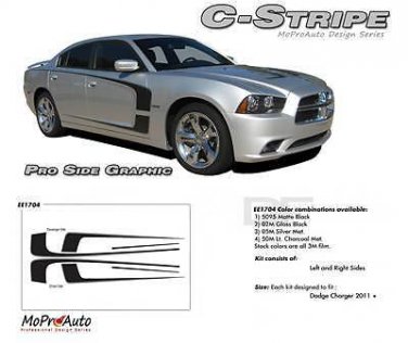 Large C Stripe Side Scallop 3M Pro Grade Decal Graphic 11 2012 2013 2014 Charger