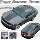 Pony Wide Middle Center Hood-Rear Bumper Stripe Decal Graphic 2010-2012 Mustang