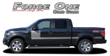 Force One Solid Side Door 3M Decals Stripes Vinyl Graphics 2009-2014 Ford F-150