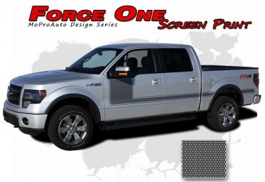2015-2018 F-150 Force One Screen Print Side Hockey Decals Stripes Vinyl Graphics