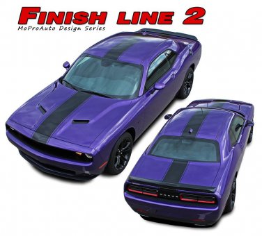 Redline Hood Rallye Racing Stripes Hood Decal Vinyl Graphic Challenger 2015-2018