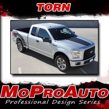 2017 TORN Ford F-150 Side Truck Bed 4X4 Mudslinger Vinyl Graphic Stripe 3M Decal