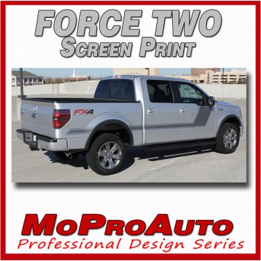 2014 F-150 FORCE TWO Screen Print Side Hockey Decals Stripes Vinyl Graphics T6T