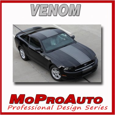 VENOM Wide Center Rally Racing Stripes 2013 Decal Graphic 3M Vinyl Ford Mustang