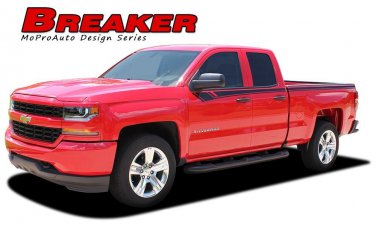 2017 Silverado Upper Side Door Stripe BREAKER Accent Vinyl Graphic Decal Stripe