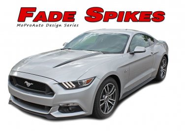 FADE SPIKE Fading Hood Spears Stripe Vinyl Graphic Decal Ford Mustang 2015-2017