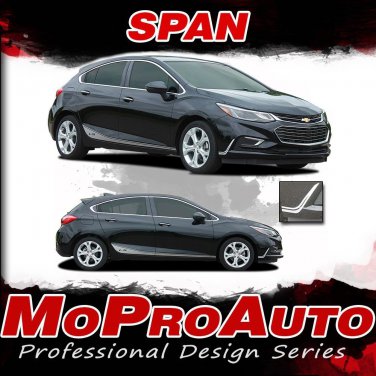 2016 2017 2018 Chevy Cruze Rocker Door Stripes Vinyl Graphic SPAN Decals 3M Kit