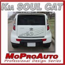 FITS KIA SOUL CAT Rear GRAPHICS 3M Pro Vinyl Stripes Decals * 2010 447