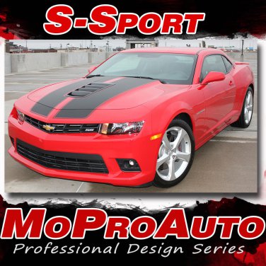 S-SPORT Factory Style Rally Stripes Spoiler Graphics 3M Vinyl 2015 Camaro SS75