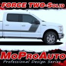 2015-2018 F-150 Solid FORCE TWO Color Side Hockey Decals Stripes Vinyl Graphics