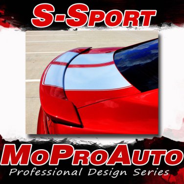 S-SPORT Factory Style Rally Stripes Spoiler Graphics 3M Vinyl 2014 Camaro SS3