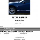 Retro Rocker Panel Bumper Inserts Vinyl Stripe Decals Graphics 1999-2004 Mustang