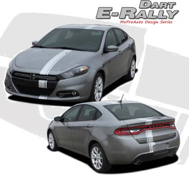 Euro Rally Racing Offset Hood Stripe Vinyl Decal Graphic 2013-2016 Dodge Dart